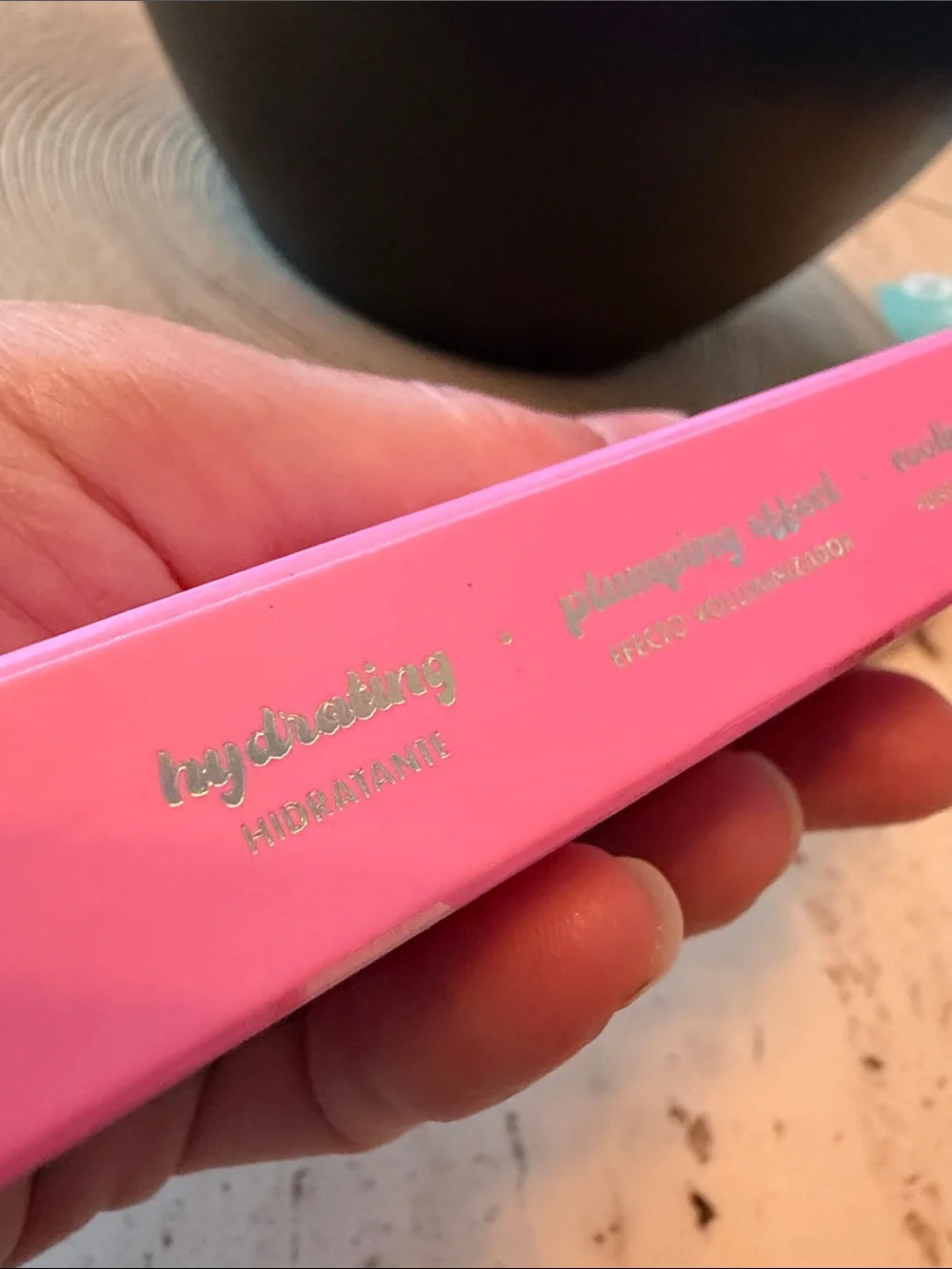 NIB AMOR US Lip Blast Plumping Lip Oil - Candy Bliss (Pink) Smooth Metal Tip
